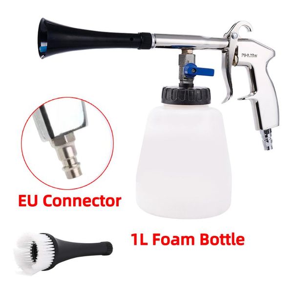 

water gun & snow foam lance high pressure car cleaning with 1l bottle brush auto interior detailing dry cleaner vehicle seat spray kit washi
