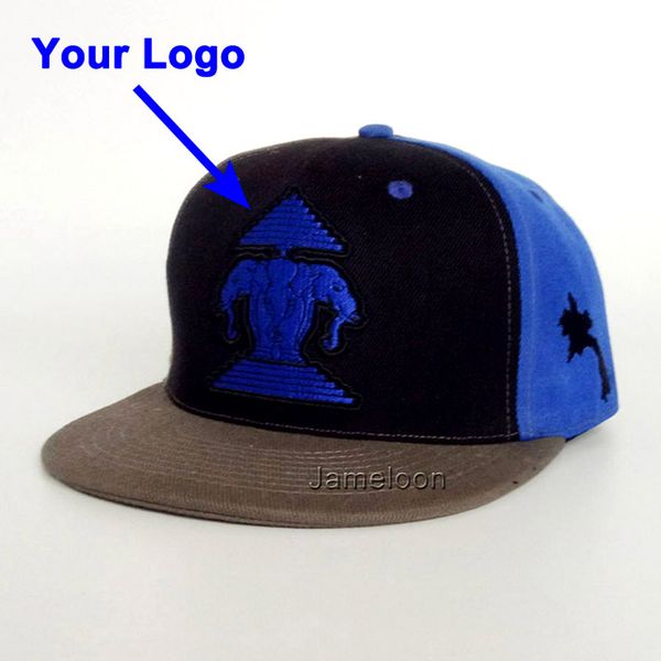 

snapback closure sporting cap custom design size football tennis sport baseball hiphop headwear custom hat, Blue;gray