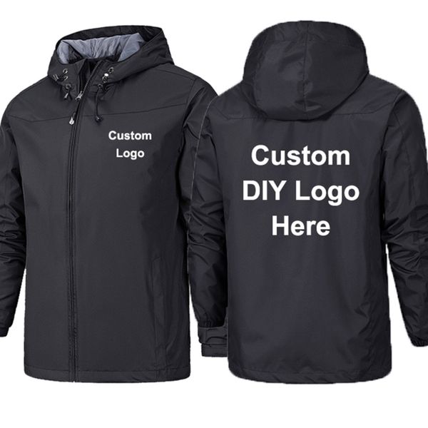 

spring autumn custom dign men diy print zipper coat windproof waterproof outdoor ets, Black;brown