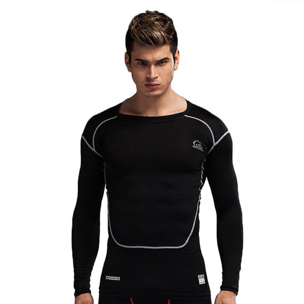 

New PRO men's sports tights long-sleeved stretch quick-drying body health breathable perspiration coach training clothes