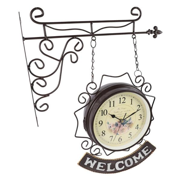

wall clocks 1pc double-side clock ironwork ornament household furnishing