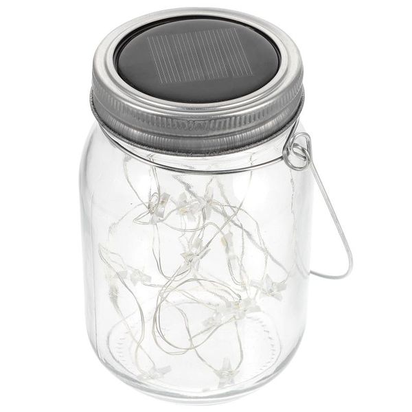 

solar lamps 1pc special solar-powered mason can lamp courtyard hanging