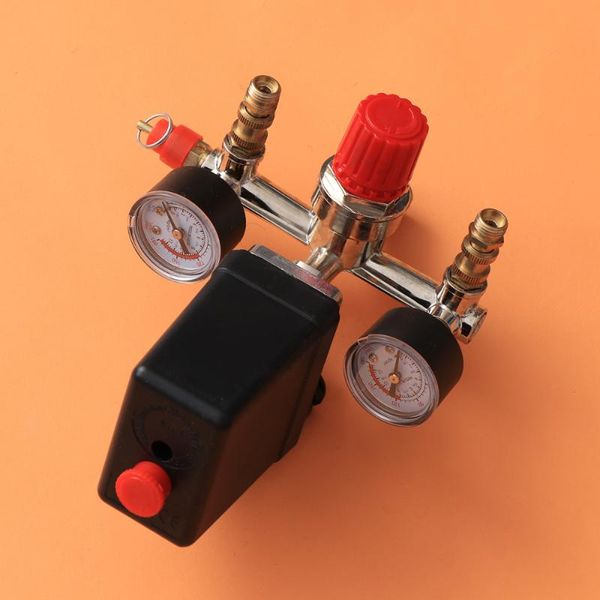 

inflatable pump air compressor pressure switch control with gauges regulator