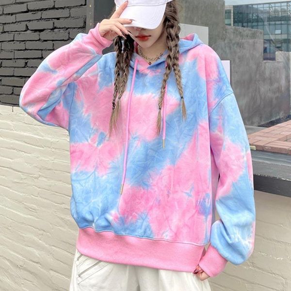 

women's hoodies & sweatshirts women harajuku kawaii winter ladies korean printed loose long sleeve sweet hooded oversized y2k, Black