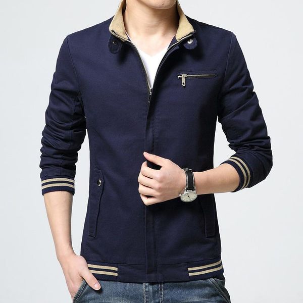 

men's jackets casual pure cotton washed coat autumn&winter youth stand-up collar streetwear tooling jacket men clothing, Black;brown