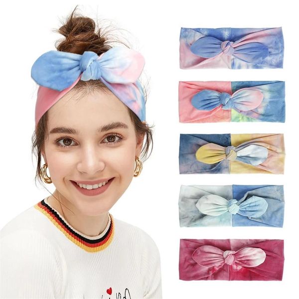 

fashion autumn and winter tie dye headbands knitted elastic hair band sports headband girl accessories, Silver