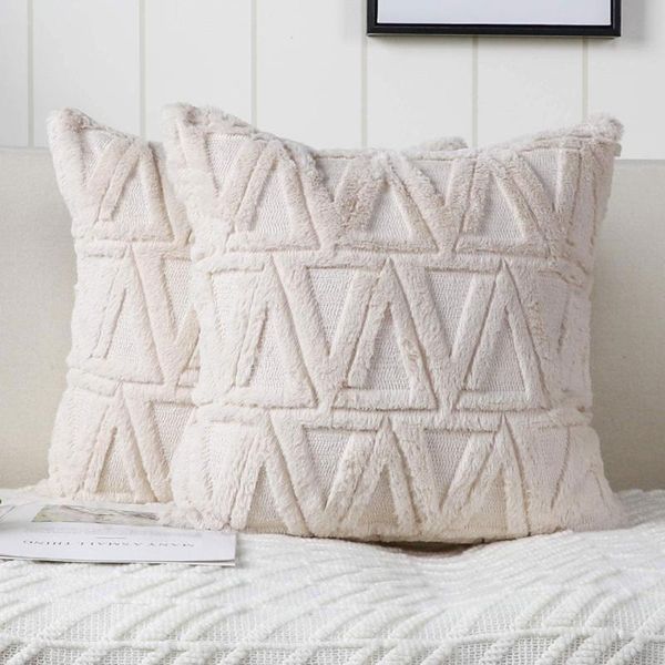 

cushion/decorative pillow solid triangle geometric plush living room sofa cushion pillowcase autumn and winter christmas bedside cover