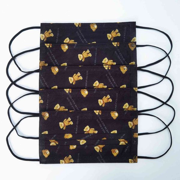 

custom logo mask 3d disposable cartoon bear independent packaging mask