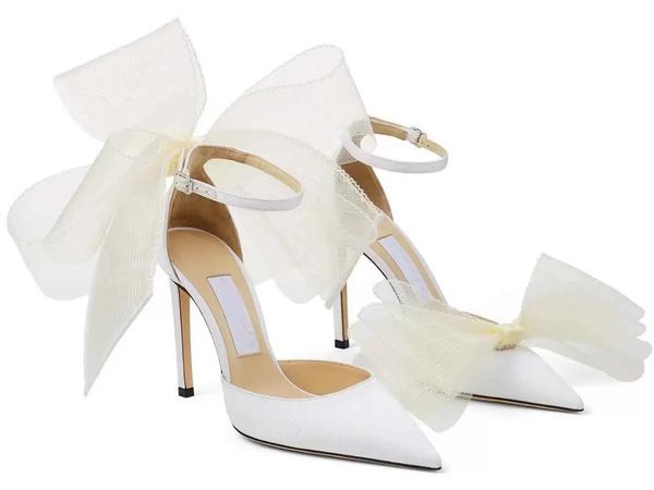 

21s exquisite aveline women sandals dress shoes mesh bows stiletto heel ankle strap birdals party dress elegant lady pumps black white red e