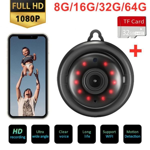 

mini cameras 1080p wifi camera surveillance secret night vision home security monitoring protection detection with tf