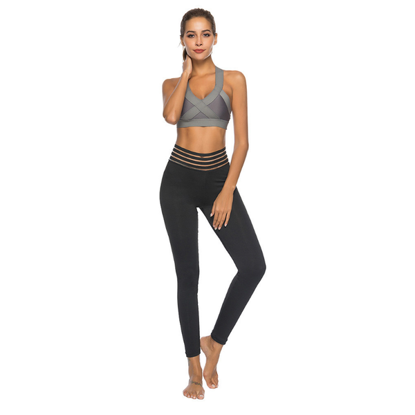 

women's high waist stripe hip lifting running breathable pants riding pocket pants yoga fitness exercise elastic sports bottom, White;red