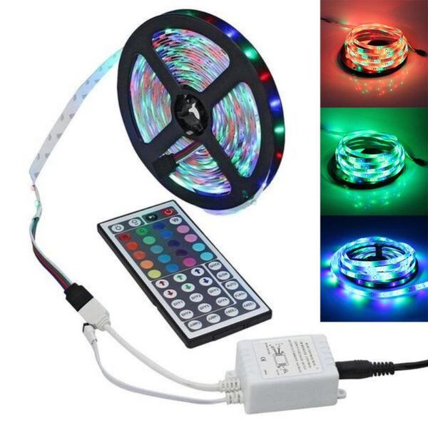 

party decoration 5m/10m light strip smd3528 soft color changing flexible tape led 44-key controller