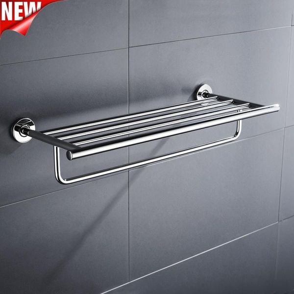 

modern bathroom bath towel rack with doublem towel bar wall mount rails holder storage rack stainless steel silver color