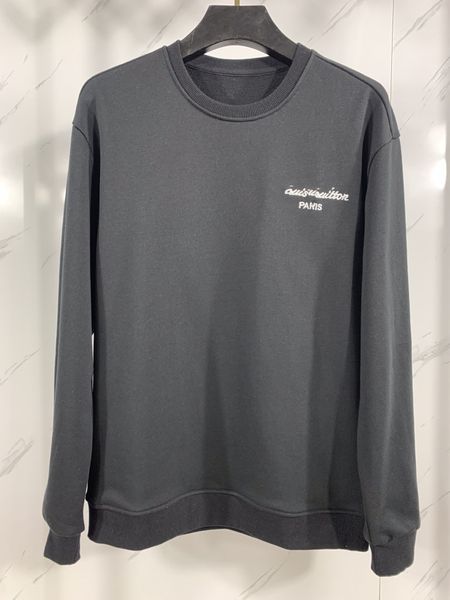 

men's sweatshirt loose cotton women's hoodie round neck black and white autumn and winter sweater student 3578