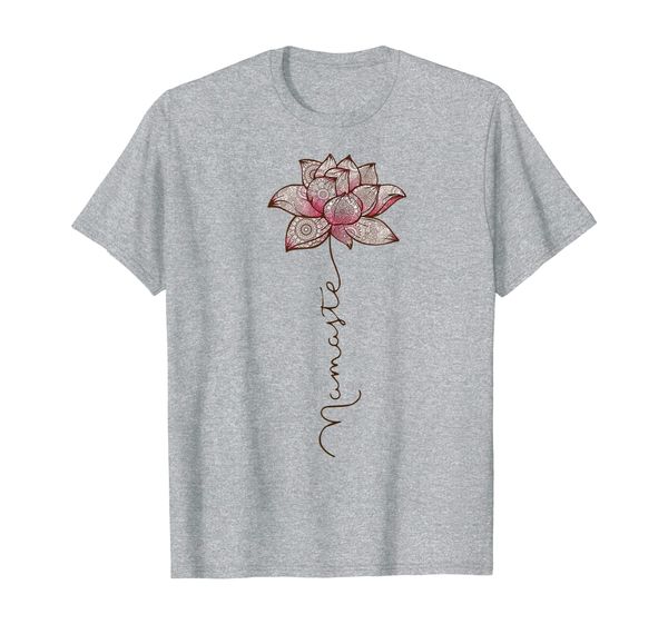 

namaste mandala lotus love yoga t-shirt, White;black