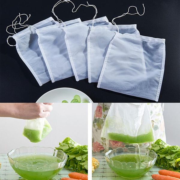

coffee filters 1pcs commercial fine nylon mesh food strainer & cheese maker tea filter nut milk bag reusable grade