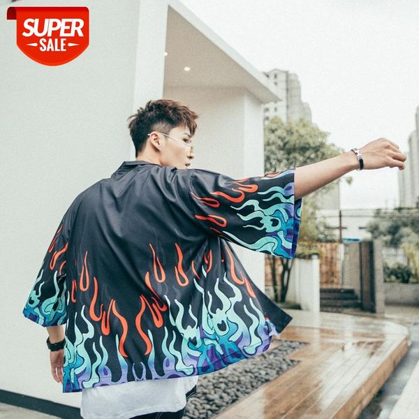 

dao robe, thin coat, hip hop for men and women, vacation beach shirt #4c52, White;black