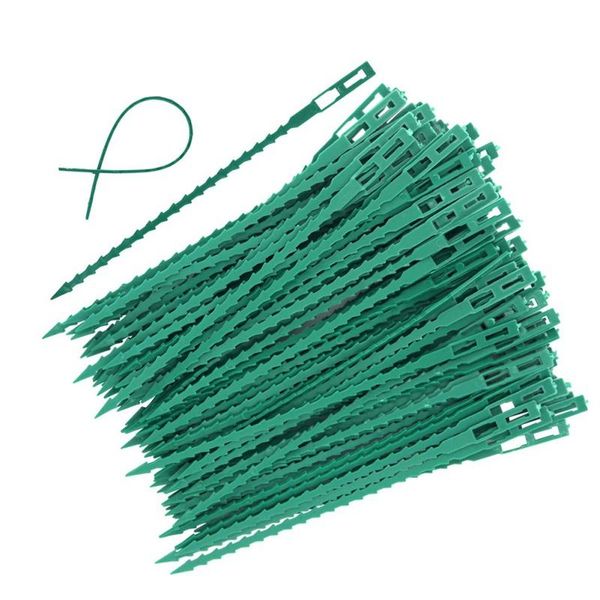 

50/100pcs adjustable plastic plant cable ties reusable cable ties for garden tree climbing support plant vine tomato stem clip