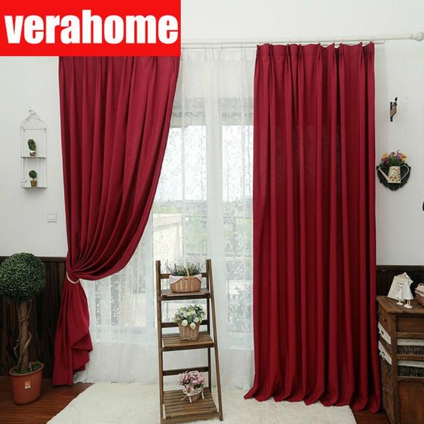 

curtain & drapes solid thermal blackout red curtains for living room bedroom eyelets windows treatment custom panel home decor