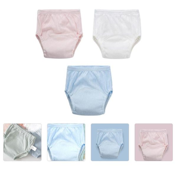 

cloth diapers 3pcs baby potty training pants cotton underwear (assorted color)
