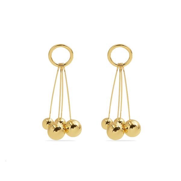 

copper gold ball earrings with simple personality and temperament, Silver