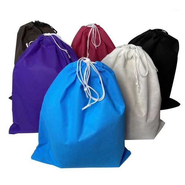 Sacs de rangement Vacclo 1 PC sac à chaussures Non tissé voyage Portable vêtements lavage articles de toilette cordon pliant conteneur d'articles divers