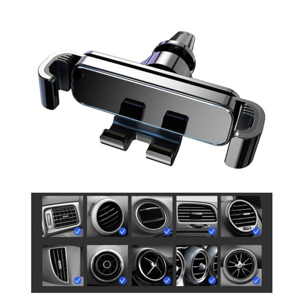 

cell phone mounts & holders 1 pc rotating smart holder support air vent clip (black)