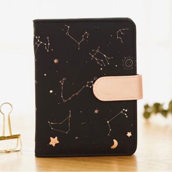 

notepads starry star moon pu leather notebook hardcover paper journal diary planner notepad sky daily work study n2ua, Purple;pink