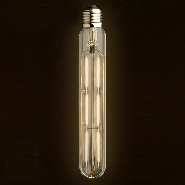 

bulbs vintage led filament bulb,6w 185mm,t30 tubular style,warm white,60w incandescent equivalent,e26(e27) medium base