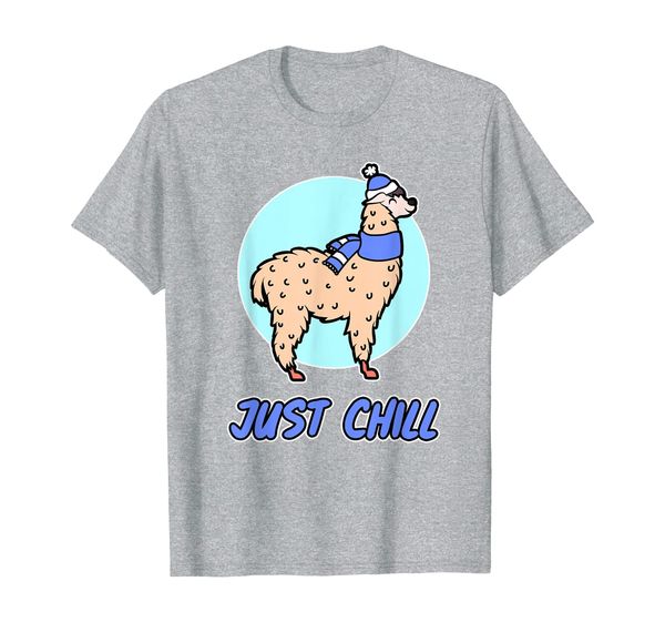 

alpaca shirt for women - just chill with winter alpaca t-shirt, White;black