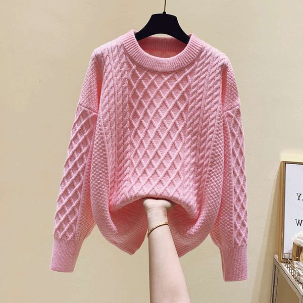 

2021wen chunya gentle mahua women's thickened loose outer wear 2020 new versatile lazy sweater, White;black