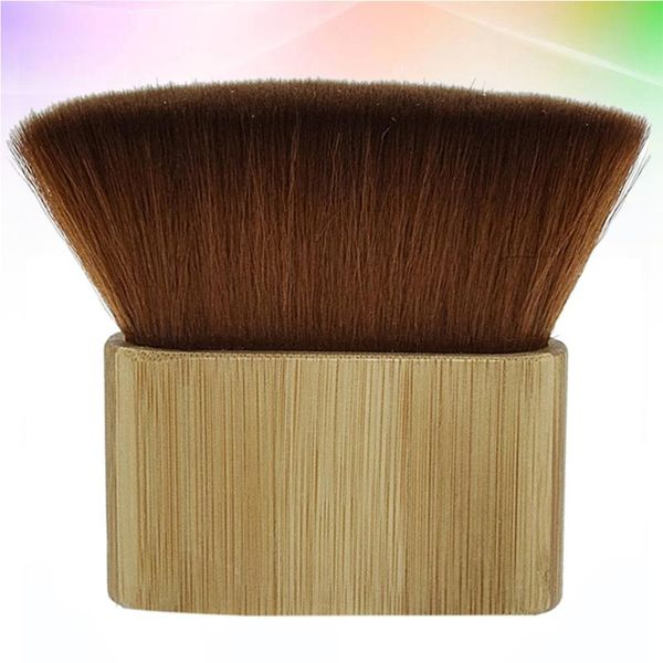 

large wooden base barber neck duster nylon brush hair cutting kits hair salon removal brush broken hairbrush, Silver