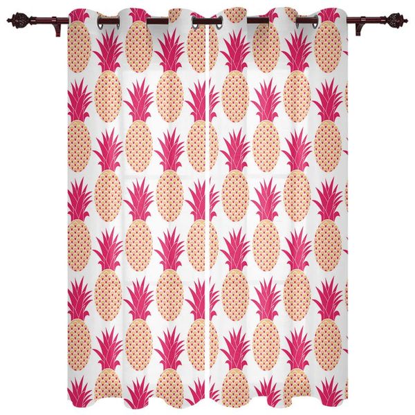 

translucent curtains pink pineapple cute valance window curtains living room bedroom