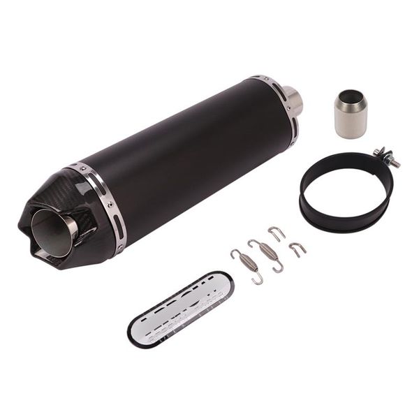 

exhaust pipe 51mm universal motorcycle tips muffler vent carbon fiber stainless steel long 470mm