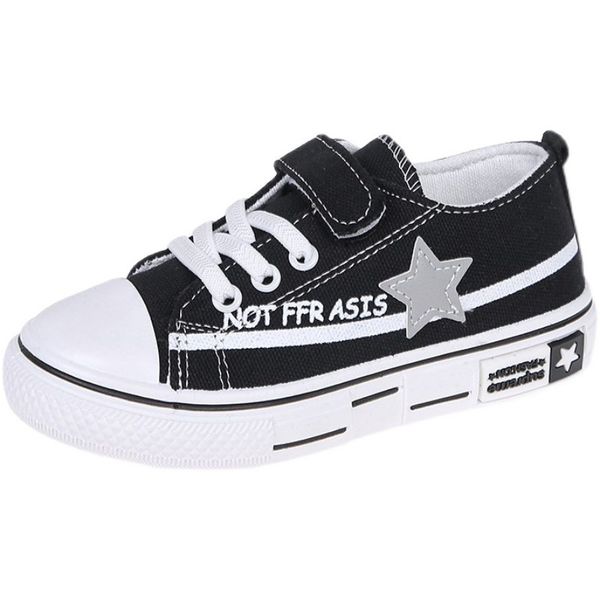 

children' canvas shoes, boys' sports shoes, girls' casual shoes, soft-soled baby sneakers, 2021 spring and autumn new shoes, Black;grey
