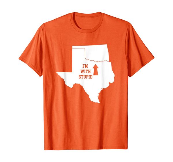 

funny i'm with stupid oklahoma arrow from texas t-shirt, White;black