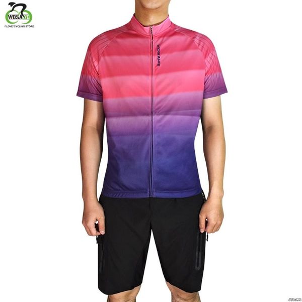 

racing sets wosawe cycling jersey set summer wear mountain bike clothes bicycle clothing mtb suit, Black;blue