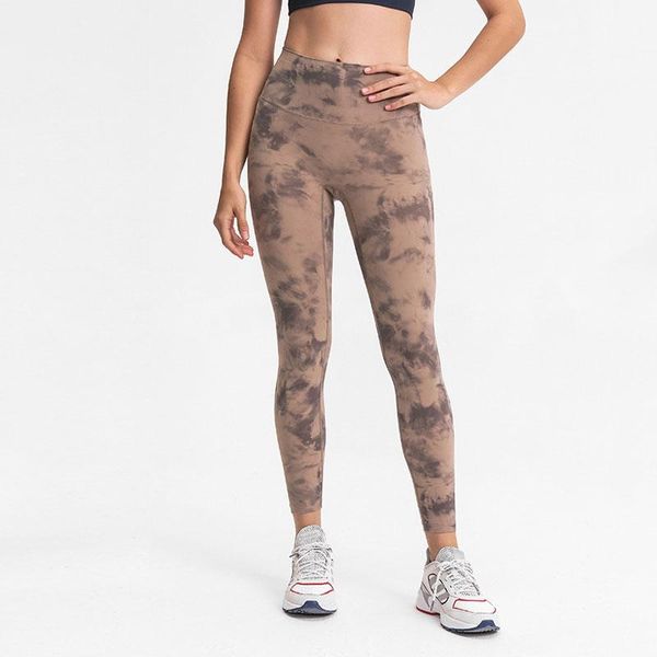 

yoga pants women sport leggings high waist fitness tie-dyed no embarrassed line squat proof workout tight gym capri, White;red