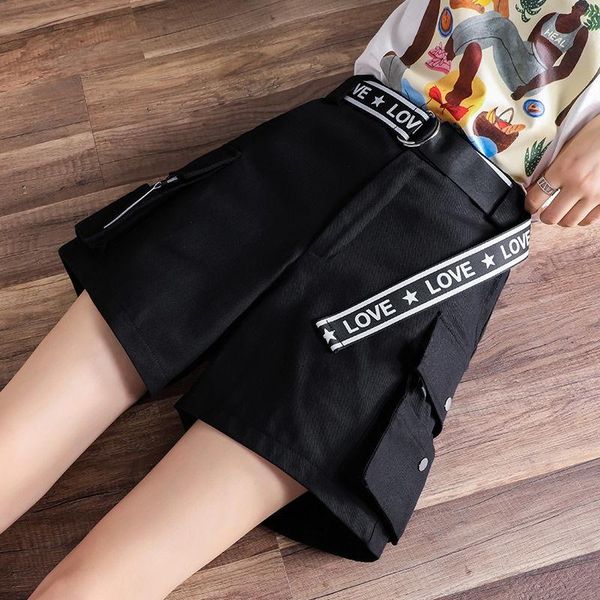 

women's shorts 2021 cargo pants for summer short female students korean loose casual sports high-waisted big pocket, White;black