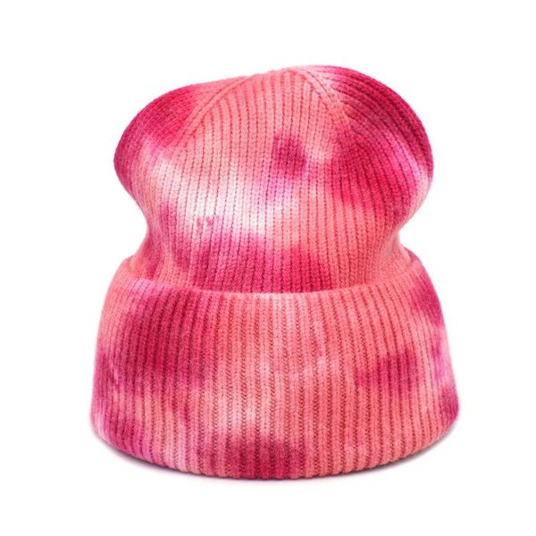 

beanies women's tie-dye knitted wool hat skullies retro melon skin men's outdoor winter warm cold