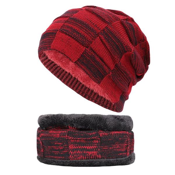 

gym clothing 2 piece winter warm hat scarf set knit, White;black