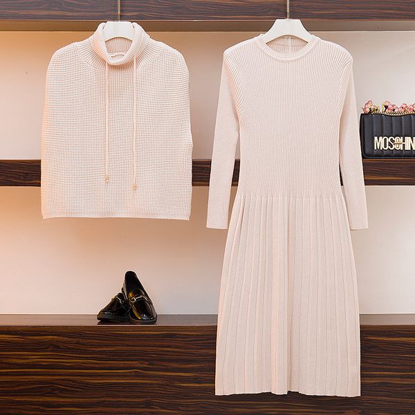 

2021 2 sets women sweaters new arrival autumn winter vest+ soft pullovers warm female outwear solid fashion sweater suits hpt5, Black;white