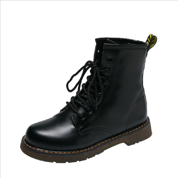 

boots women soft leather shoes woman ankle motorcycle female autumn winter punk botas mujer, Black
