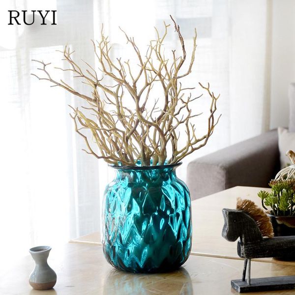 

decorative flowers & wreaths 1 pcs 35cm dry artificial fake foliage plants tree branch wedding home church office furniture decoration peaco