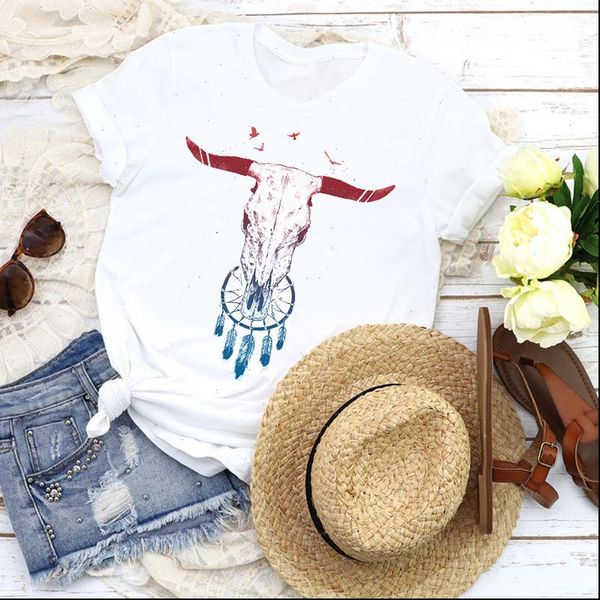 

women graphic heifer dream web short sleeve 90s fashion tees print t shirt clothing female shirt womens t shirt, White