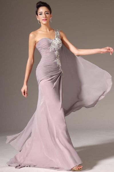 

party dresses 2021 mermaid floor length chiffon one shoulder evening white lace appliques prom dress robe de soriee, White;black