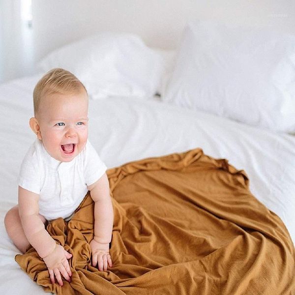 

solid color active printing very soft 70% bamboo fiber 30% cotton muslin baby blanket blankets swaddle for newborn bedding1