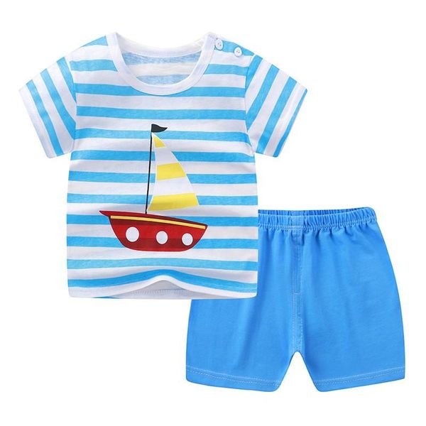 

clothing sets 2pcs/sets arrival baby girls boys casual outfits cotton summer kids short sleeve t-shirts+shorts suits, White
