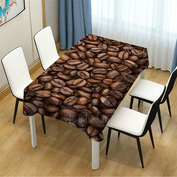 

table cloth coffee bean pattern design tablecloth dining decor