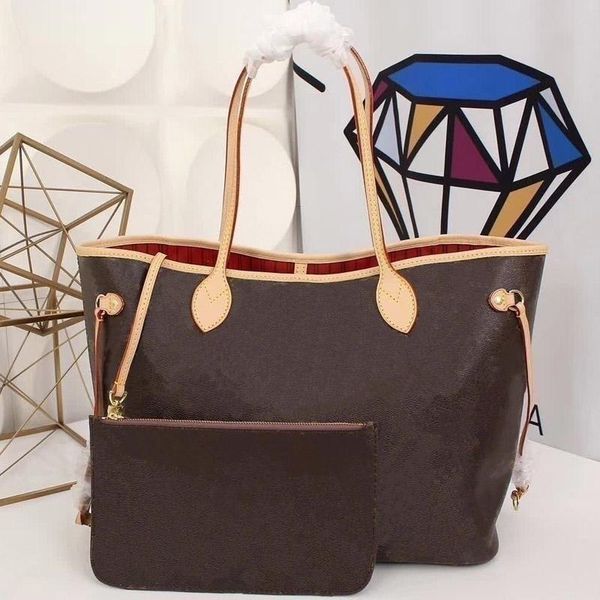 

2019 new women leather handbags female mother package bag hand mother bill of lading shoulder bag women bag+small bag n51106 m40157
